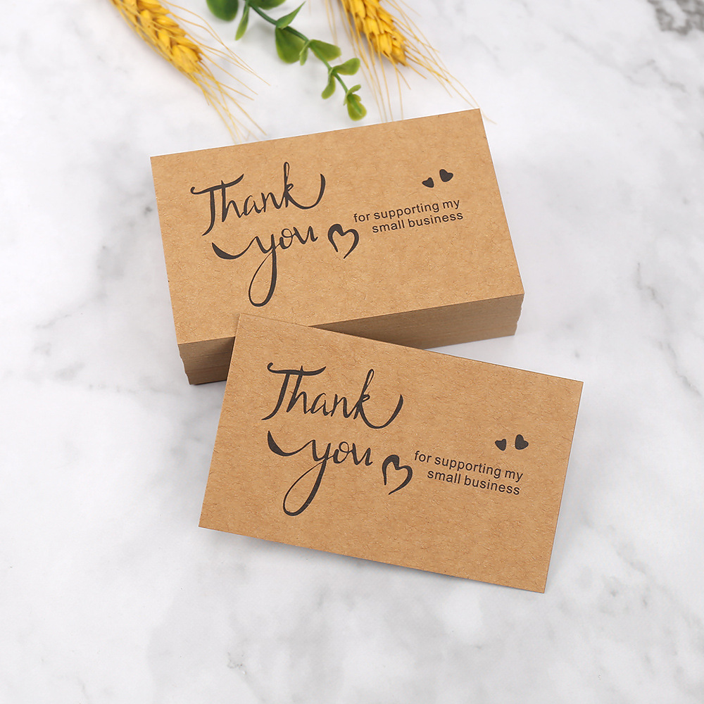 50pcs Thank You Cards Kraft Pa - đánh giá và giá Wedding Decor Supply Store