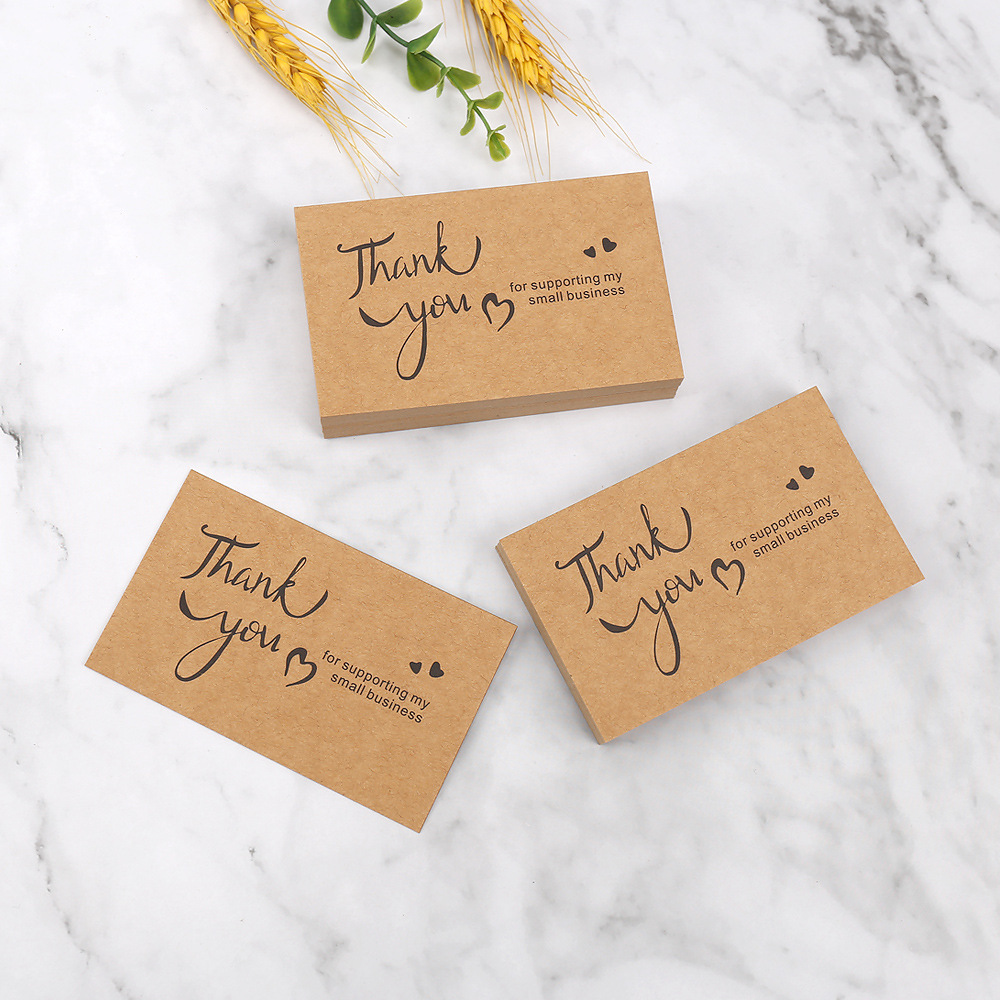 50pcs Thank You Cards Kraft Pa - đánh giá và giá Wedding Decor Supply Store