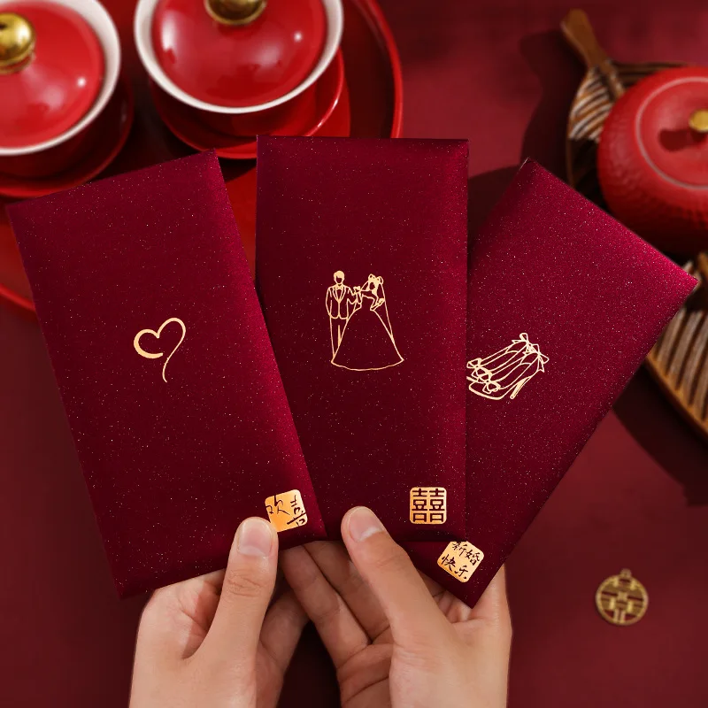 6Pcs /Pack Chinese Red Envelop - đánh giá và giá Wedding Envelopes